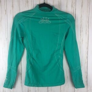 Athleta high neck teal top